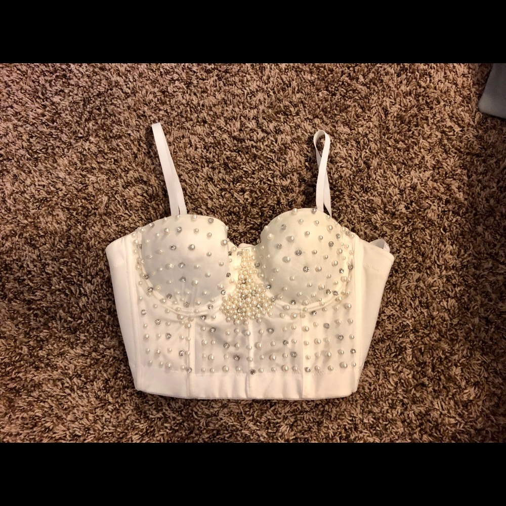 Size Medium White Corset from Windsor